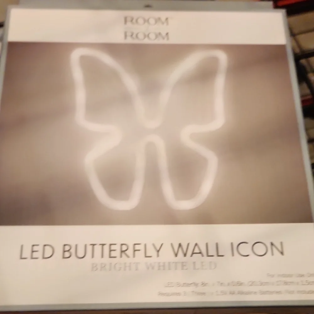 LED Butterfly Wall Icon - Bright White